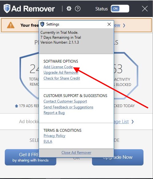 Activation Instructions | Ad Remover