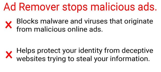 slide in slideshow informing user on how ad blockers can improve privacy